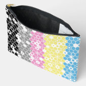 Pochette À Accessoires Drapeau de fierté polygender abstrait géométrique (Ouvrir)