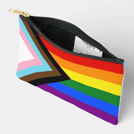 Pochette À Accessoires Drapeau de fierté Progress Pride de SlipperyJoe si (Ouvrir)