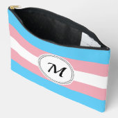 Pochette À Accessoires Drapeau de fierté transgenre avec une initiale per (Ouvrir)