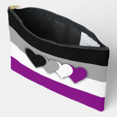 Pochette À Accessoires Drapeau de l'aséxualité (Ouvrir)