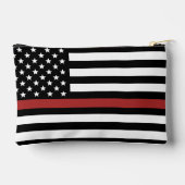 Pochette À Accessoires Drapeau de pompier Mince Red Line USA (Verso)