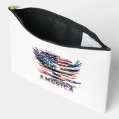 Pochette À Accessoires Drapeau des États-Unis. Amérique (Ouvrir)