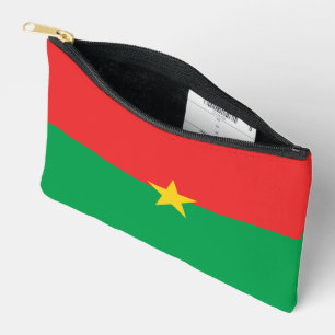 Pochette À Accessoires drapeau du Burkina Faso