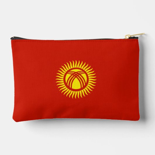 Pochette À Accessoires Drapeau du Kirghizistan (Verso)