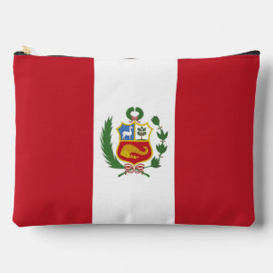 Pochette À Accessoires Drapeau du Pérou