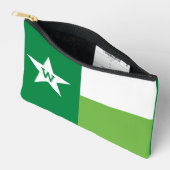 Pochette À Accessoires Drapeau du Texas aux nuances vertes (Ouvrir)