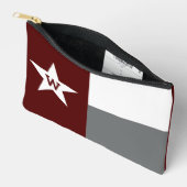 Pochette À Accessoires Drapeau du Texas Marron & Gris (Ouvrir)