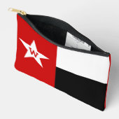Pochette À Accessoires Drapeau du Texas rouge et noir (Ouvrir)