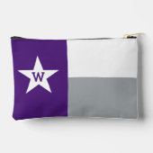 Pochette À Accessoires Drapeau du Texas violet et gris (Verso)