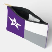 Pochette À Accessoires Drapeau du Texas violet et gris (Ouvrir)
