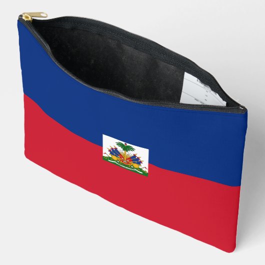 Pochette À Accessoires Drapeau Haïti (Ouvrir)