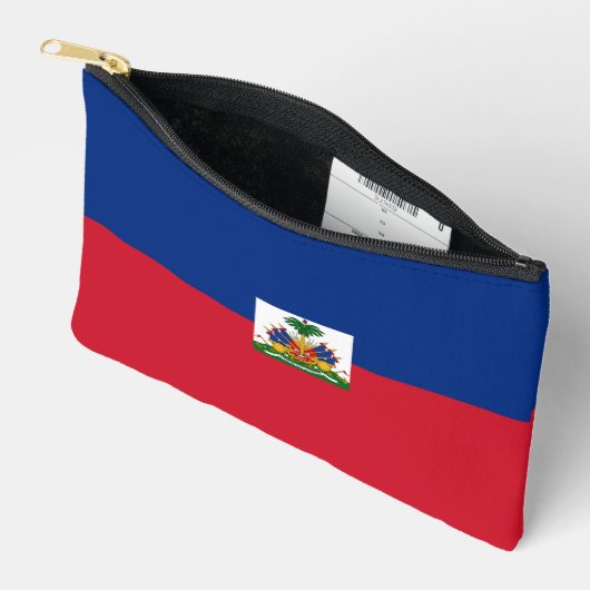 Pochette À Accessoires Drapeau Haïti (Ouvrir)