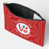 Pochette À Accessoires Drapeau Red LOVE mexicain personnalisé (Ouvrir)