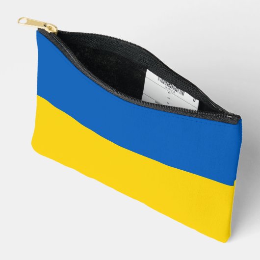 Pochette À Accessoires Drapeau ukrainien (Ouvrir)