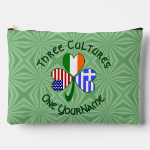 Pochette À Accessoires Drapeaux Américains Irlandais Grecs Trèfle Personn