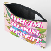 Pochette À Accessoires Dream Bloom Répéter Floral Motivational CosmeticBa (Ouvrir)