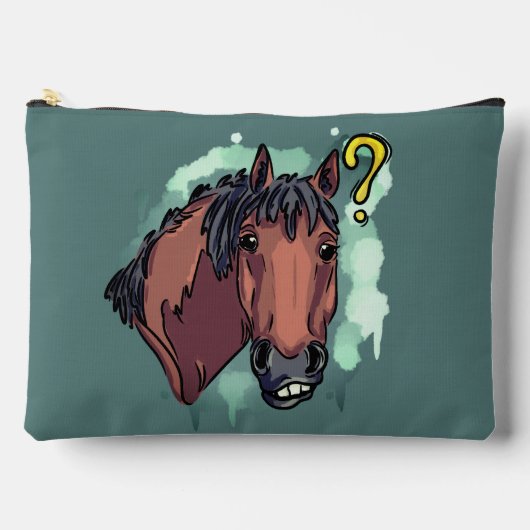 Pochette À Accessoires Drôle cheval (Recto)