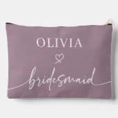 Pochette À Accessoires Dusty Purple Bridesmaid Cadeau (Verso)