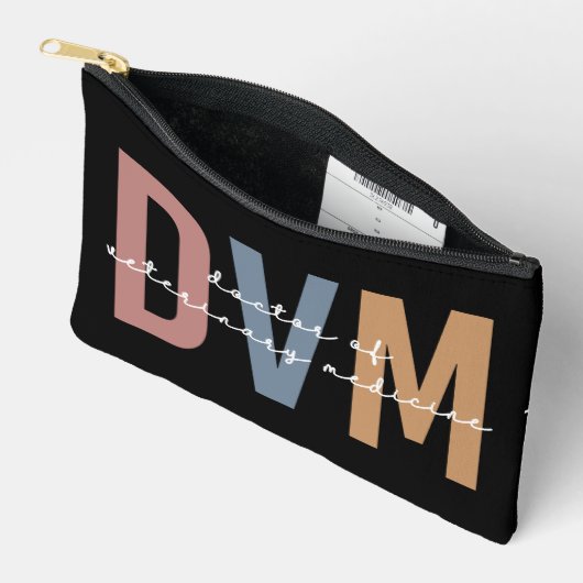 Pochette À Accessoires DVM personnalisé Docteur en médecine vétérinaire C (Ouvrir)