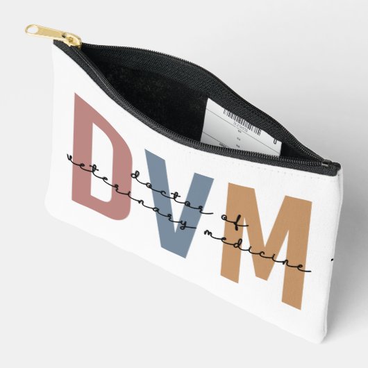 Pochette À Accessoires DVM personnalisé Docteur en médecine vétérinaire C (Ouvrir)