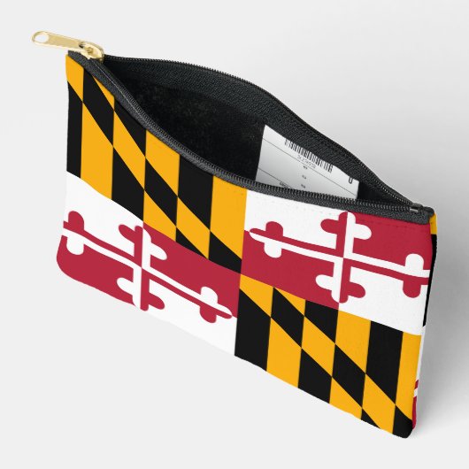 Pochette À Accessoires Dynamic Maryland State Flag Graphic on a (Ouvrir)
