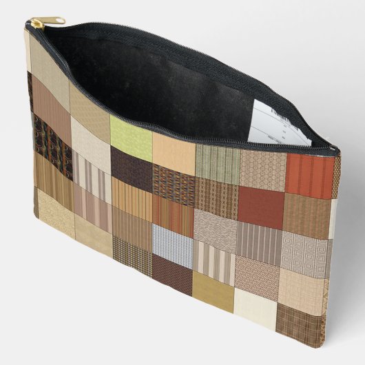 Pochette À Accessoires Earthly Wooded Tile Print Cosmetic Bag (Ouvrir)