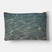 Pochette À Accessoires Eau des Caraïbes Bleu Abstrait Nature (Verso)