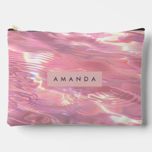 Pochette À Accessoires Eau Rose Pastel Douce Personnalisée