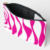 Pochette À Accessoires Ebb et flux 4 en Magenta et Blanc (Ouvrir)