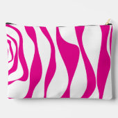 Pochette À Accessoires Ebb et flux 4 en Magenta et Blanc (Verso)