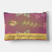 Pochette À Accessoires Écharpe de chiffon en or violet de rennes de père (Verso)