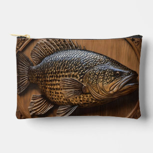Pochette À Accessoires Échos de la rivière : impression sur bois de perch
