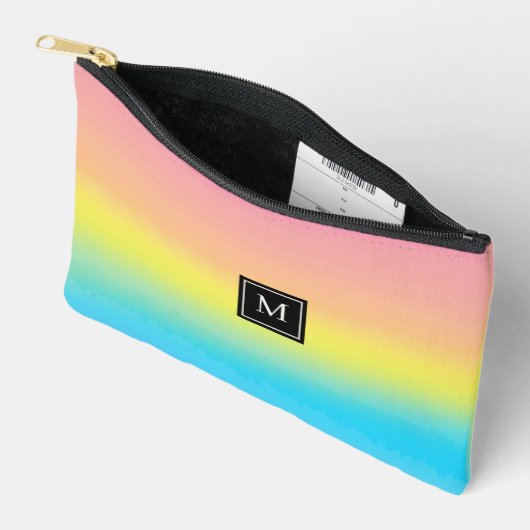 Pochette À Accessoires Ecole Monogramme Arc-en-ciel (Ouvrir)