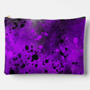 Pochette À Accessoires Effet de peinture rétro violet et noir