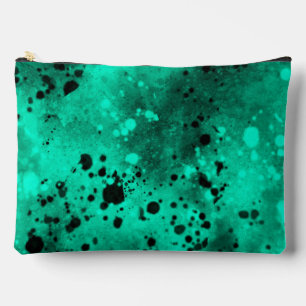 Pochette À Accessoires Effet Retro Paint Splatter Vert & Noir