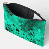 Pochette À Accessoires Effet Retro Paint Splatter Vert & Noir (Ouvrir)