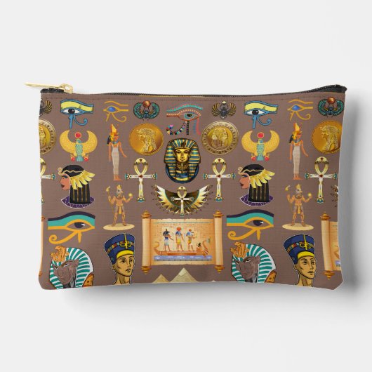 Pochette À Accessoires Egyptian Ancient Hieroglyphic Pattern Symbol (Recto)