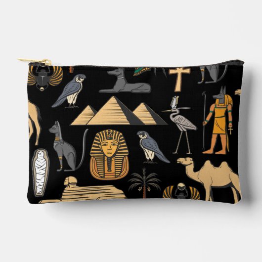 Pochette À Accessoires Egyptian Hieroglyphic Symbol Pattern Background (Recto)