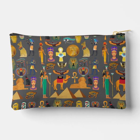 Pochette À Accessoires Egyptian Hieroglyphic Symbol Pattern pharaoh      (Verso)