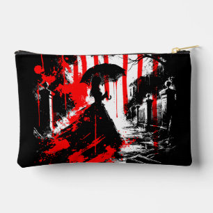 Pochette À Accessoires Élégance de Crimson dans l'ombre - Art victorien g