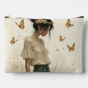 Pochette À Accessoires Élégance Douce dans une Danse de Papillon