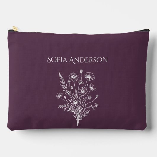 Pochette À Accessoires Élégance fleur sauvage (Recto)