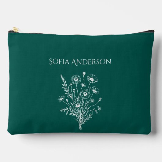 Pochette À Accessoires Élégance fleur sauvage (Recto)