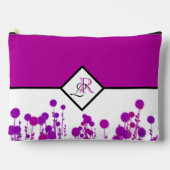 Pochette À Accessoires Élégance fleurit : Monogramme personnalisé (Recto)