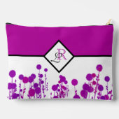 Pochette À Accessoires Élégance fleurit : Monogramme personnalisé (Verso)