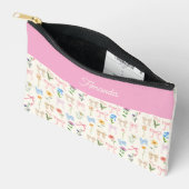 Pochette À Accessoires Élégance florale de l'arc tendance (Ouvrir)