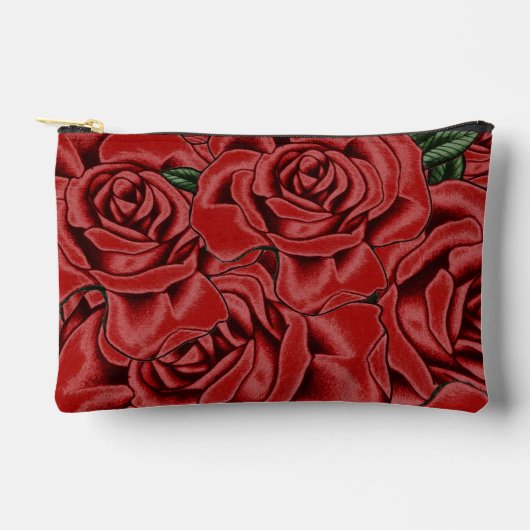 Pochette À Accessoires Élégance Red Rose (Recto)