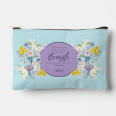 Pochette À Accessoires Elégant aquarelle Floral Bible Verse Personnalisé (Recto)