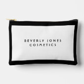 Pochette À Accessoires Elégant blanc avec bordure noire (Recto)