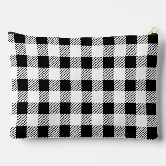 Pochette À Accessoires Élégant blanc blanc plaid en vichy libellule (Verso)